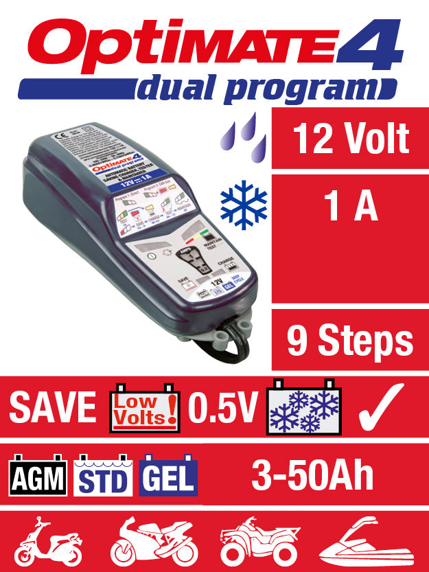 OptiMate 4 Dual Program Charger Maintainer TM-348