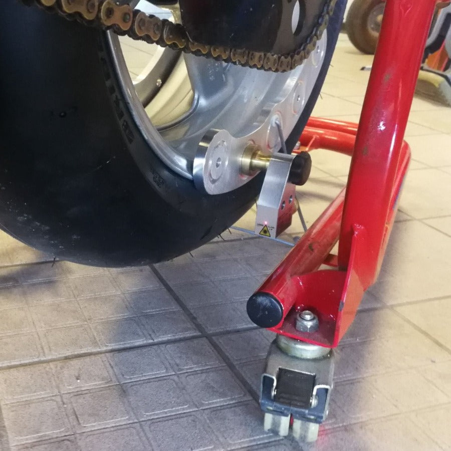 Laser assembly sits low to allow use on cruiser style bikes with lower footrests