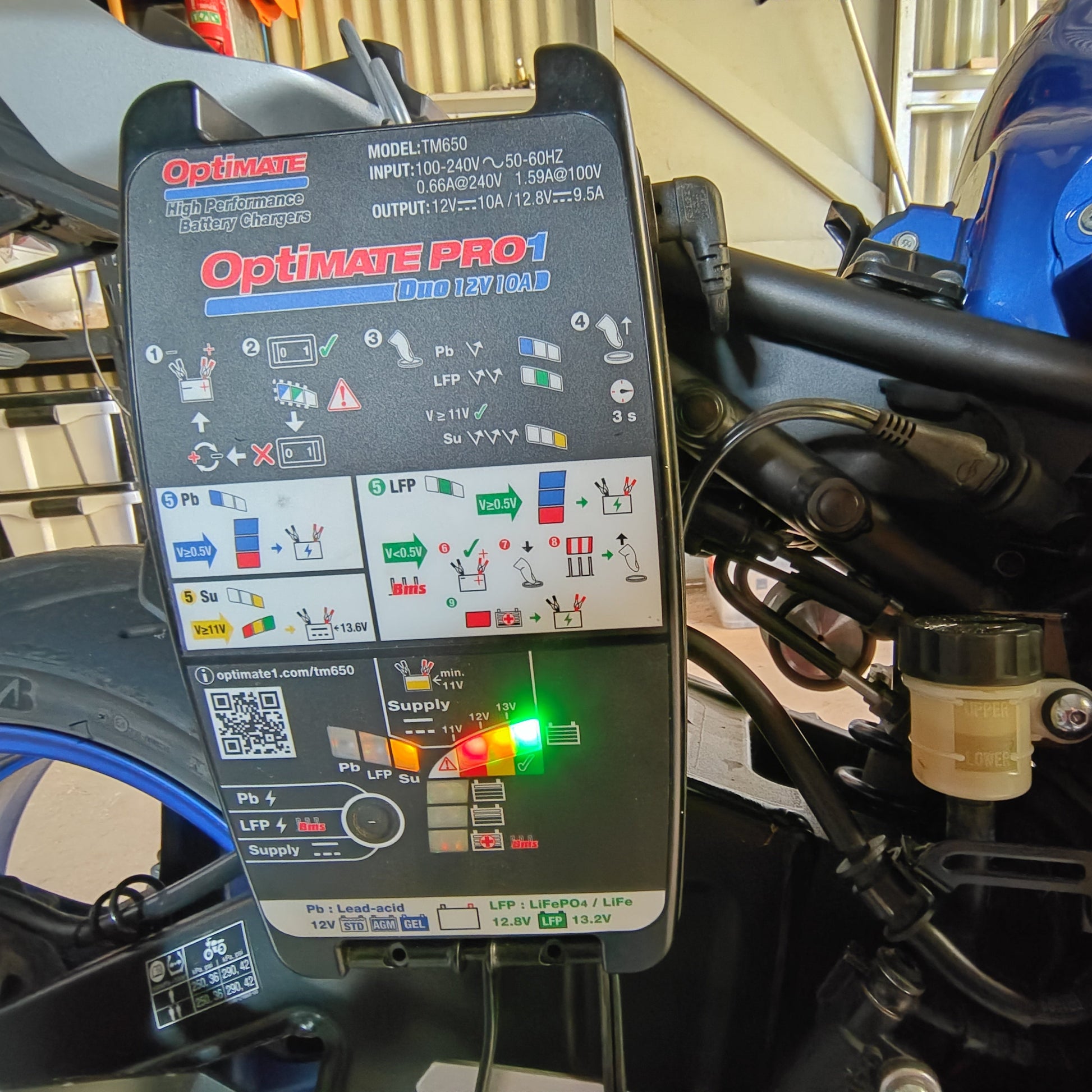 Optimate Pro 1 duo keeping the battery supported while in diagnosis.