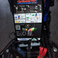 Optimate Pro1 battery charger on a motorcycle with visible connections.