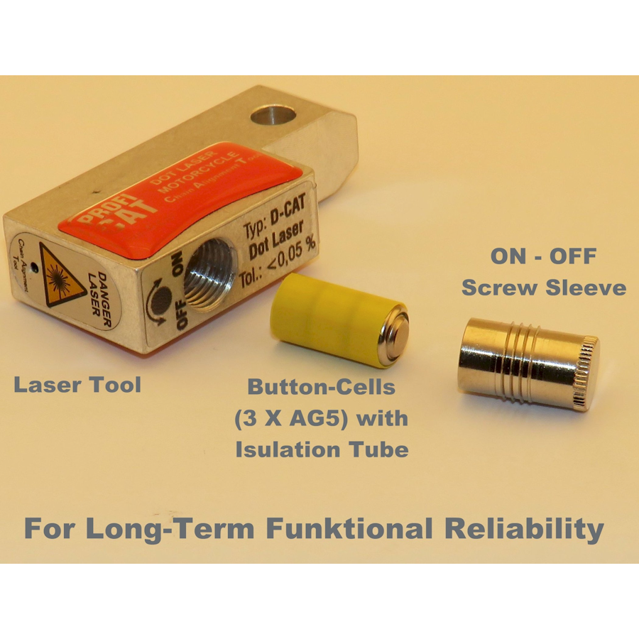 Motorcycle Laser Chain Alignment Tool (Dot Laser and batteries)