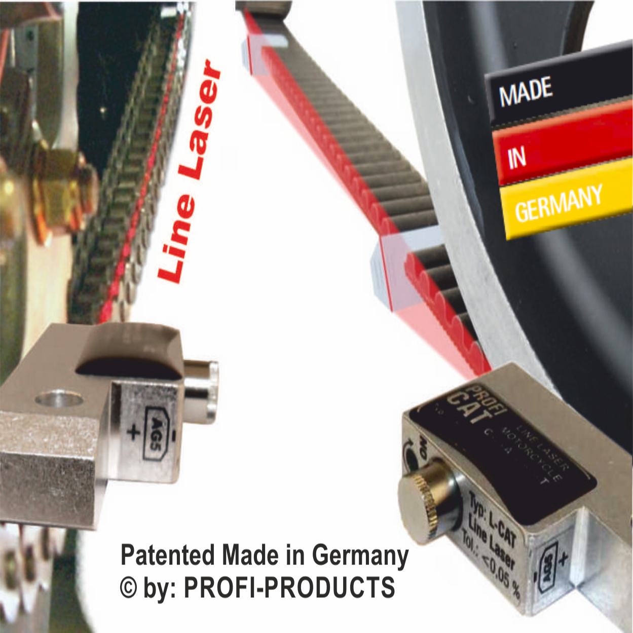 Motorcycle Laser Chain Alignment tool (line laser) - Moto-Tech Diagnostics 
