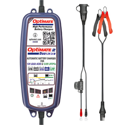 OptiMate 2 duo lead acid and lithium battery charger