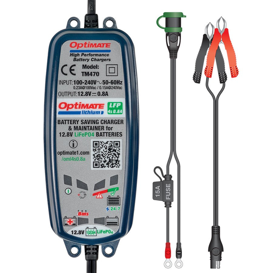 OptiMate 3+: Battery saving charger-maintainer for 12V motorcycle batteries  