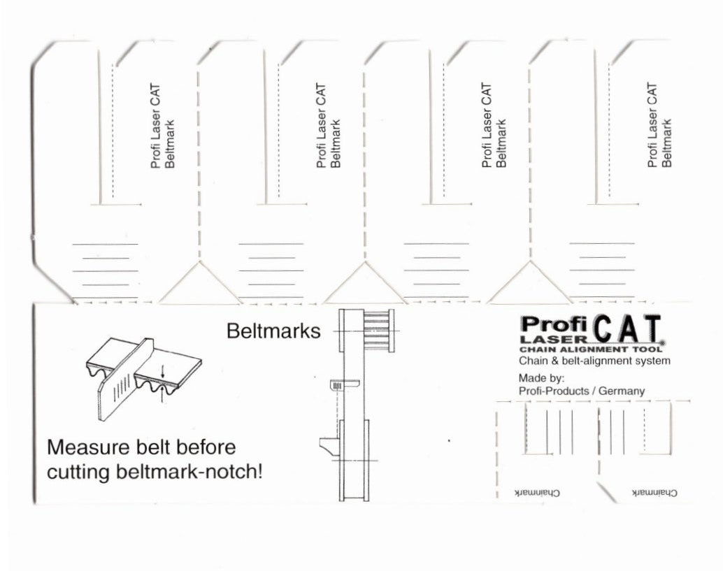 Belt Alignment Card (pack of 10) - Moto-Tech Diagnostics 