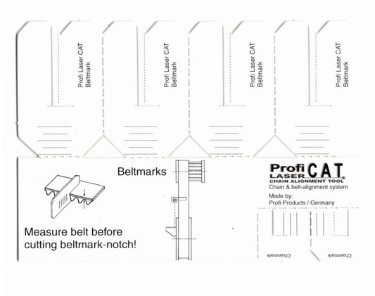 Belt Alignment Card (pack of 10) - Moto-Tech Diagnostics 